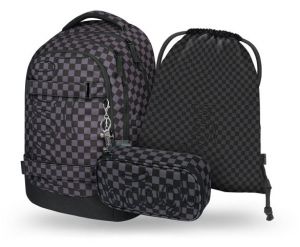 BAAGL SET 3 Skate Max Ska šedá: batoh, penál, sáček GRS