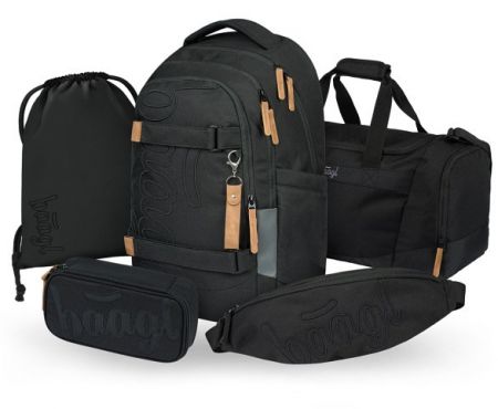 BAAGL SET 5 Skate Max Darkness: batoh, penál, sáček, sportovní taška, ledvinka