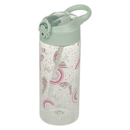 BAAGL Tritanová láhev na pití s brčkem Duha, 500 ml