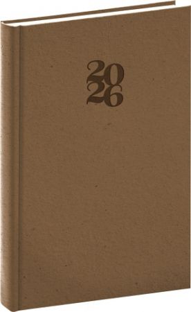 Diář denní Essenza 2026, oříšek, 15 x 21 cm / PGD-DA5ES-6004