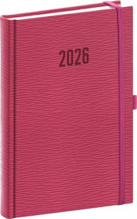 Diář denní Rivoli 2026, růžový, 15 x 21 cm / PGD-DA5RI-6017