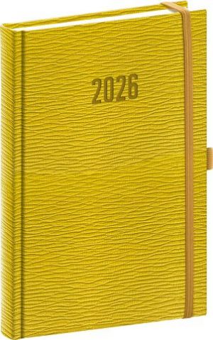 Diář denní Rivoli 2026, žlutozelený, 15 x 21 cm / PGD-DA5RI-6007