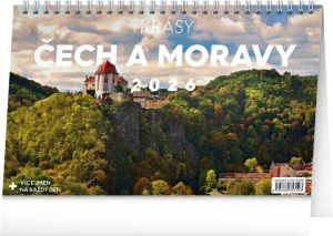 Kalendář stolní Krásy Čech a Moravy 2026, 23,1 x 14,5 cm / PGS-35319