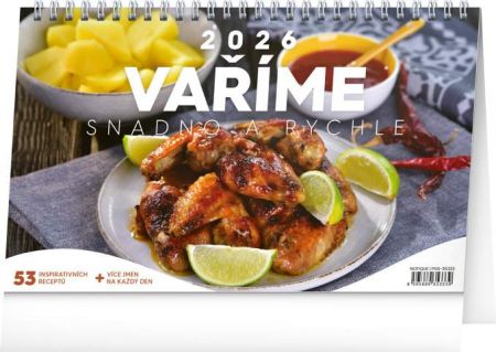Kalendář stolní Vaříme snadno a rychle 2026, 23,1 x 14,5 cm / PGS-35333