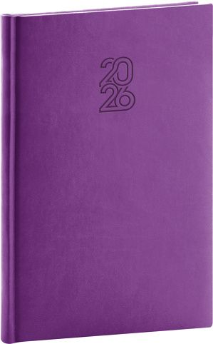 Diář týdenní Aprint 2026, fialový, 15 x 21 cm / PGD-TA5AP-6864