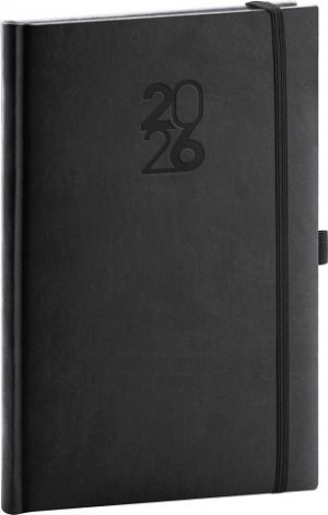 Diář týdenní Aprint Top 2026, černý, 15 x 21 cm / PGD-TA5AT-6001