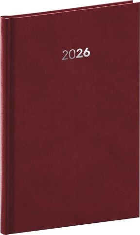 Diář týdenní Balakon 2026, bordó, 15 x 21 cm / PGD-TA5BA-6127