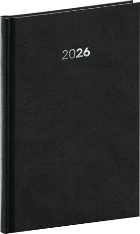 Diář týdenní Balakon 2026, černý, 15 x 21 cm / PGD-TA5BA-6120