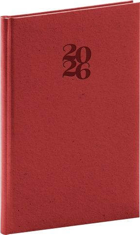 Diář týdenní Essenza 2026, třešeň, 15 x 21 cm / PGD-TA5ES-6002