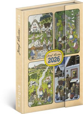 Diář týdenní magnetický Josef Lada 2026, 11 x 16 cm / PGD-35570-V