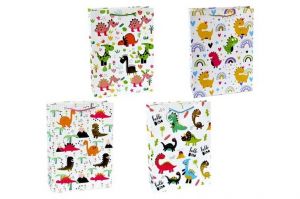 Dárková taška M 26x32x10cm-Dino párty