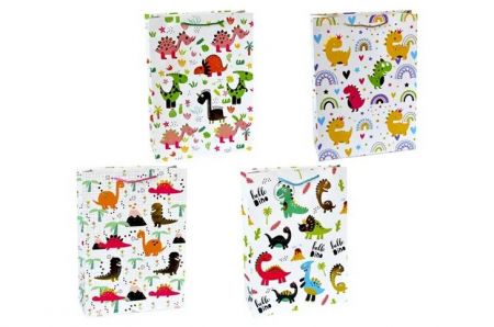 Dárková taška M 26x32x10cm-Dino párty