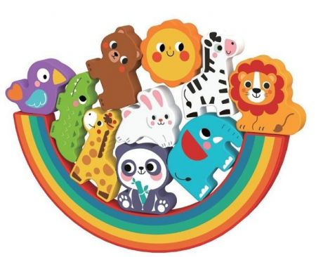 2Kids Toys Balanční puzzle se zvířátky 2 v 1