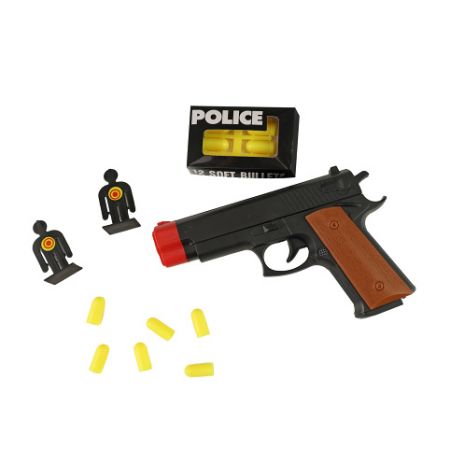 Pistole policejní s terčíky a náboji