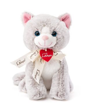 Kočka Jacqueline světle šedá 25 cm