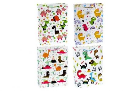 Dárková taška M 18x23x8cm dino