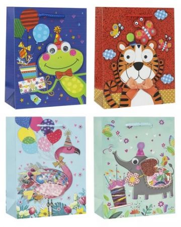 Dárková taška M 18x23x8cm -Zvířátková párty