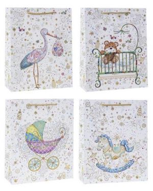 Dárková taška M 18x23x8cm -Jemné momenty dětstv