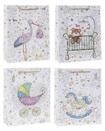 Dárková taška M 18x23x8cm -Jemné momenty dětstv