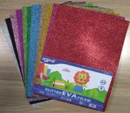 Dekorační pěna MIX GLITTER A4/10ks samolepící