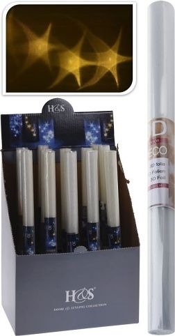 Holografická folie hvězdy 33x100cm