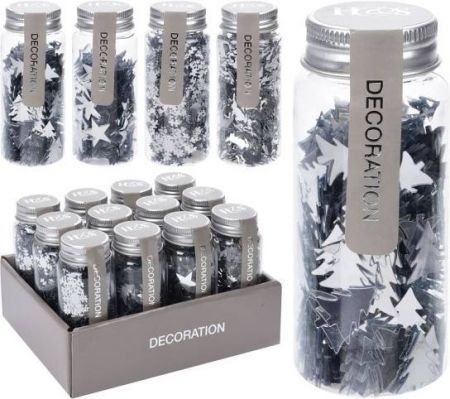 Konfety 40g stříbrné 40g mix 4 designy