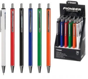 Kuličková tužka Vinson 1902 Pioneer kovová oil gel