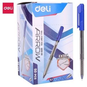 Kuličkové pero jednorázové EQ01030 Deli modré bal