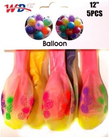 Nafukovací balonky dvojté s potiskem balení 5ks mix druhů