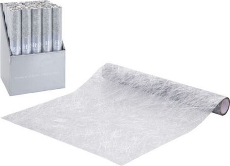 Organza Decopaper 28x250cm stříbrná 5AS