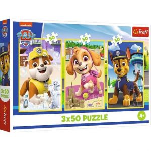 Puzzle Naši psi 3v1 Tlapková patrola 3x50 dílků