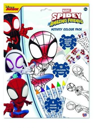 Spidey pracovní listy s barvami