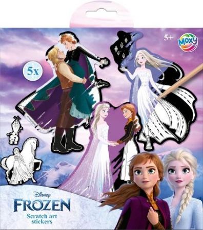 Vyškrabávací obrázky Ledové království - samolepky 5 ks