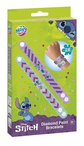 Diamantové malování Stitch - výroba náramků 2 ks