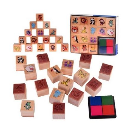 Dřevěná razítka se zvířátky