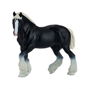 Kůň Clydesdale černý figurka