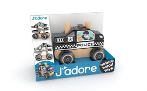 Policejní auto dřevěná skládačka