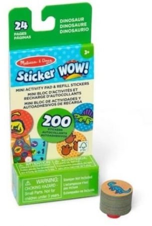 Melissa &amp; Doug sticker wow náplně samolepekdinosauři