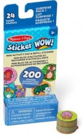 Melissa &amp; Doug sticker wow náplně samolepek tuba plná překvapení