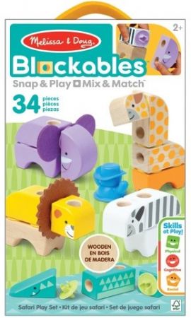 Melissa & Doug blockables stavebnice safari hrací sada