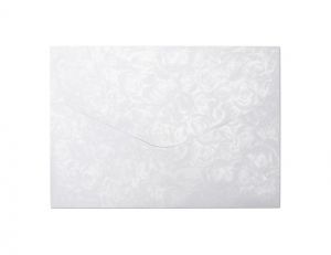 Obálka C5 16,2x22,9cm metalická bílá růže