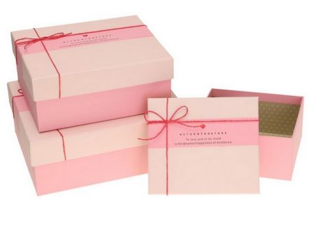 Dárkové krabice v sadě 3 ks – růžové