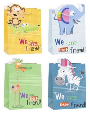 Dárková taška – „We are best friend!“ – zvířátka<br />Rozkošná dárková taška s veselými motivy