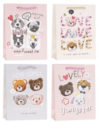 Dárková taška – zvířátka s nápisy