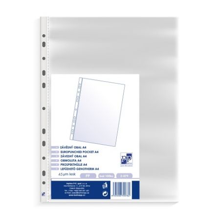 Euroobal A4 PP lesk eurozávěs, lesk, 45mic. - 100 kusů