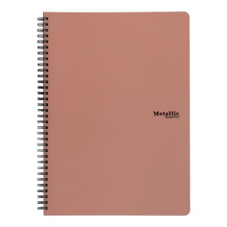 Twin wire blok A4 PP Metallic měděná 