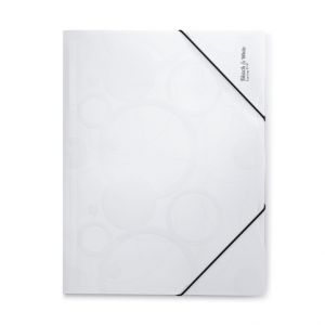 Sloha s gumou A4 Black and White bílá