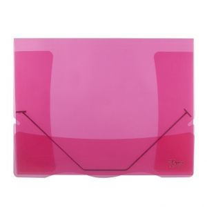 Sloha s gumou průhledná Lines červená