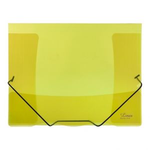 Sloha s gumou průhledná Lines žlutá