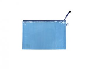 Obálka se zipem síťovaná A5 modrá